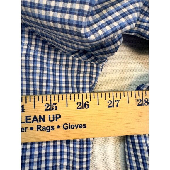 Ralph Lauren Men's Classic Fit Button-Down Gingham Shirt Size 17.5 Blue - Picture 8 of 11